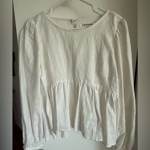 REFORMATION Rumi Linen Top - worn once! Size M - Picture 5 of 5